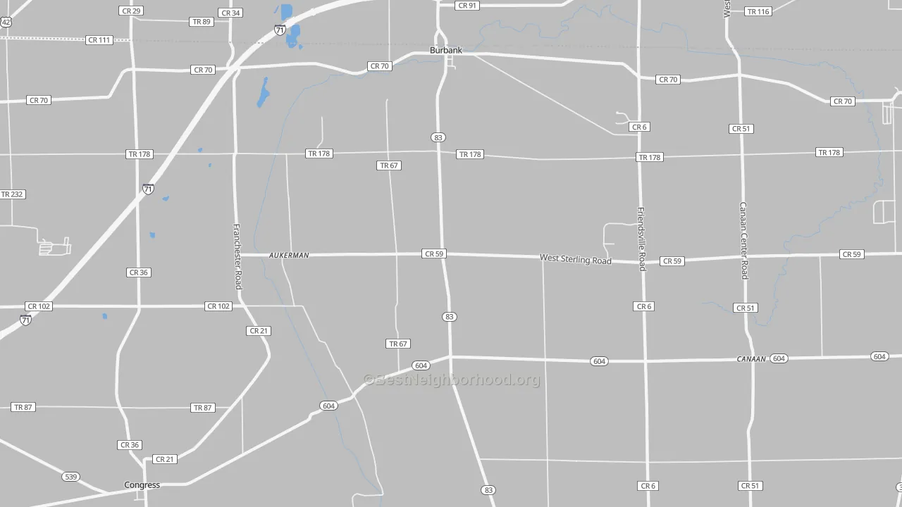 Transit Grade map of 44214, OH