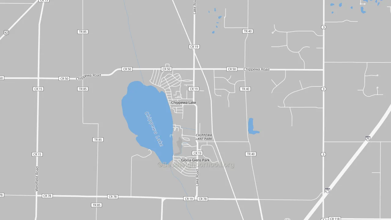 Transit Grade map of 44215, OH