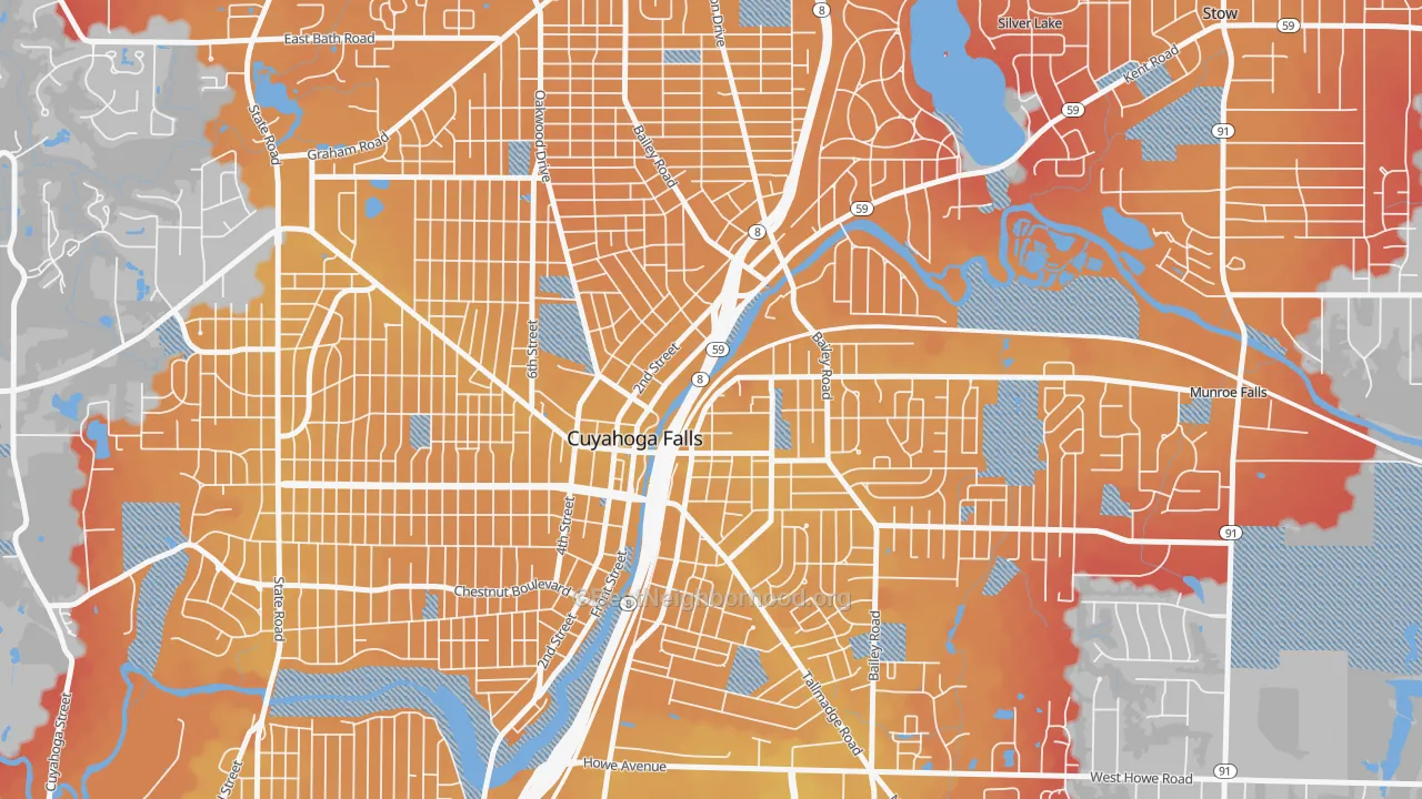 Transit Grade map of 44221, OH