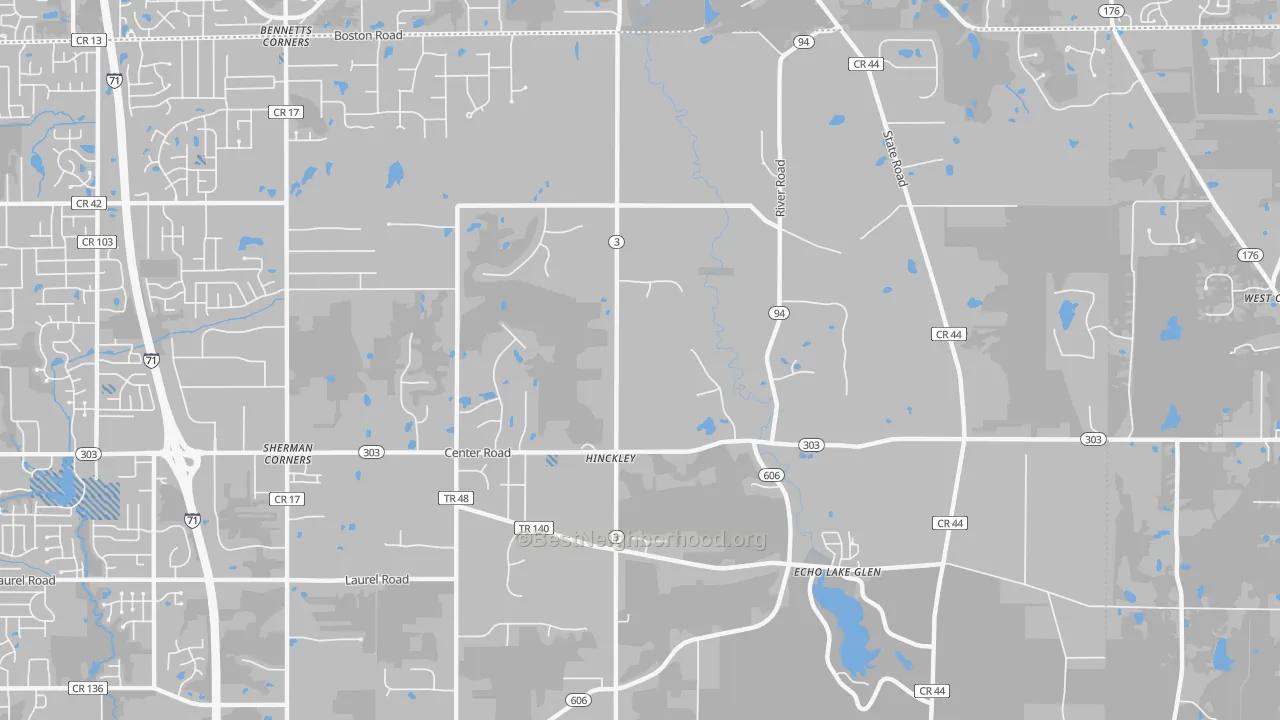 Transit Grade map of 44233, OH