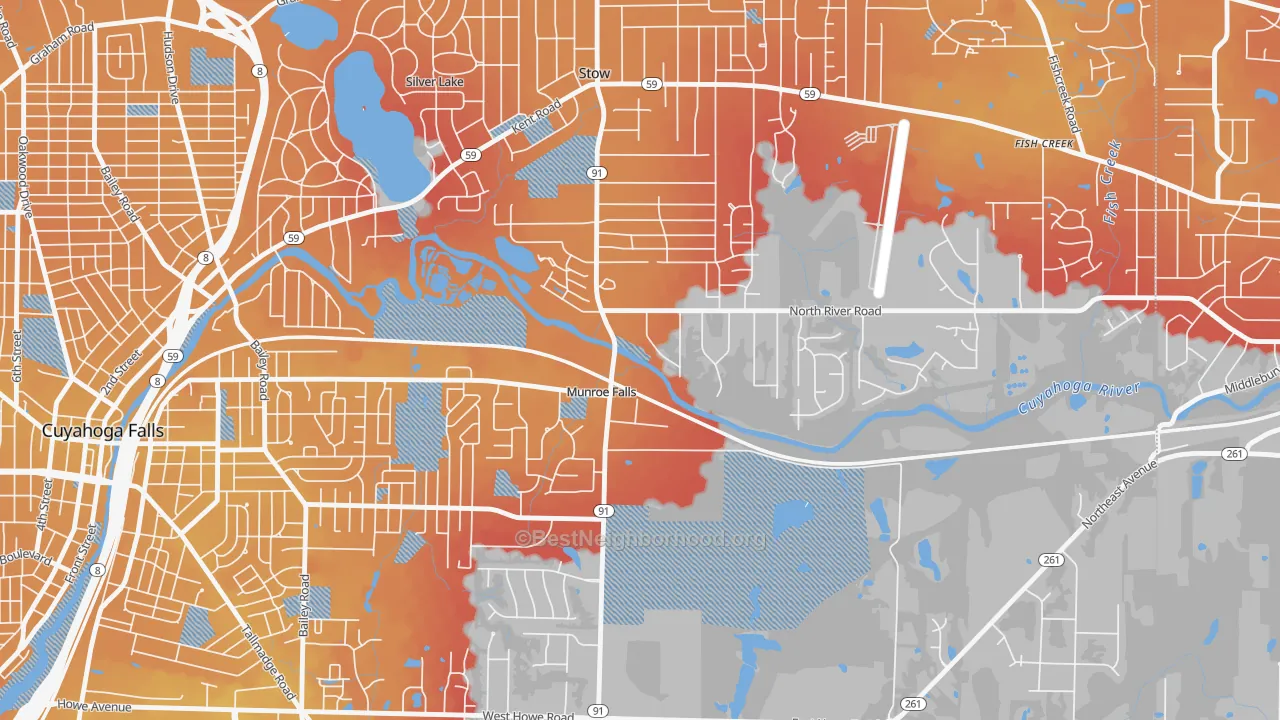 Transit Grade map of 44262, OH