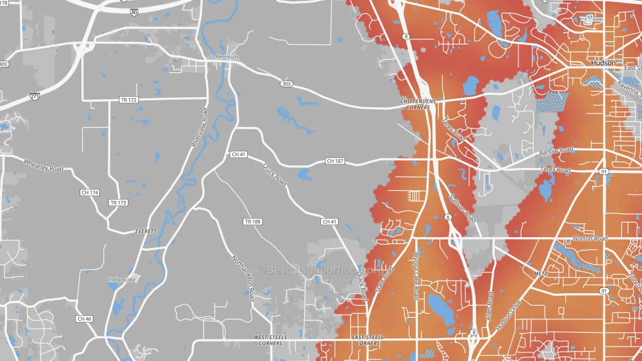 Transit Grade map of 44264, OH
