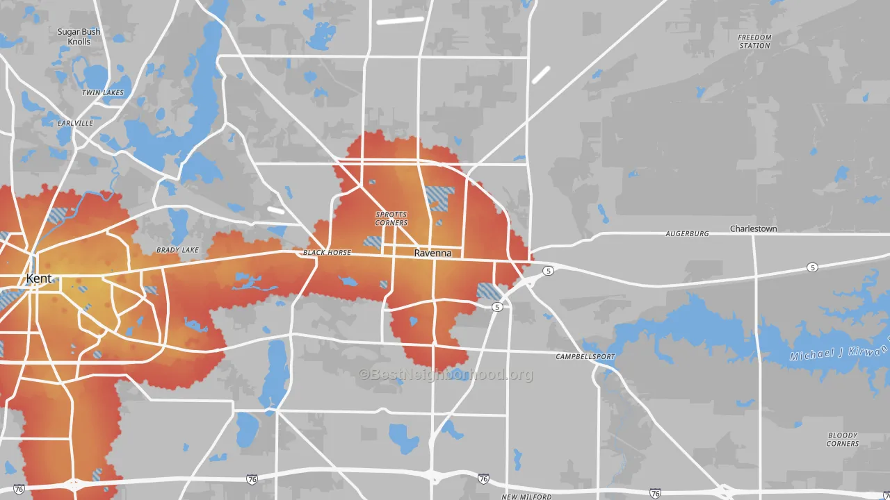 Transit Grade map of 44266, OH