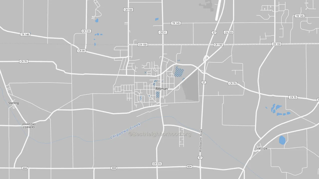Transit Grade map of 44270, OH
