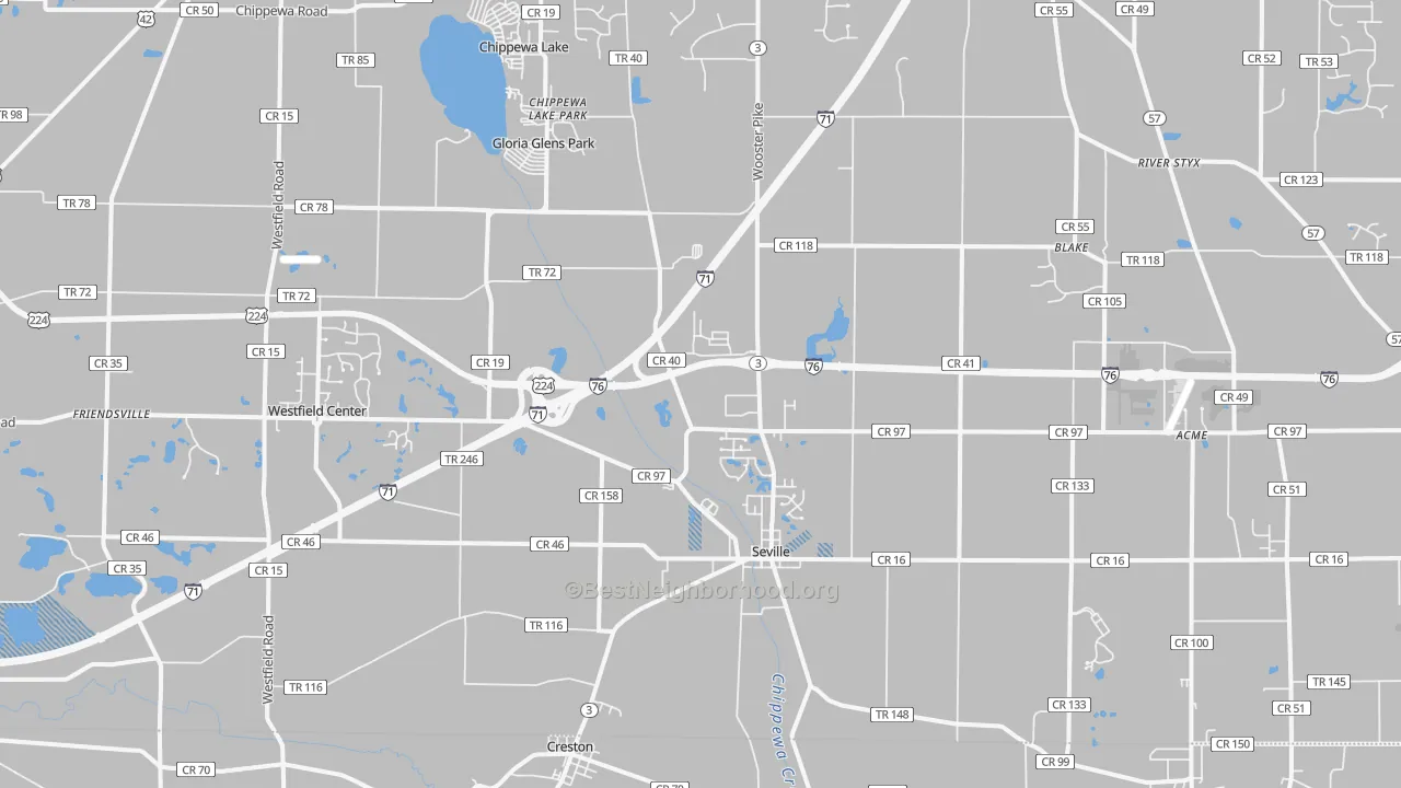 Transit Grade map of 44273, OH