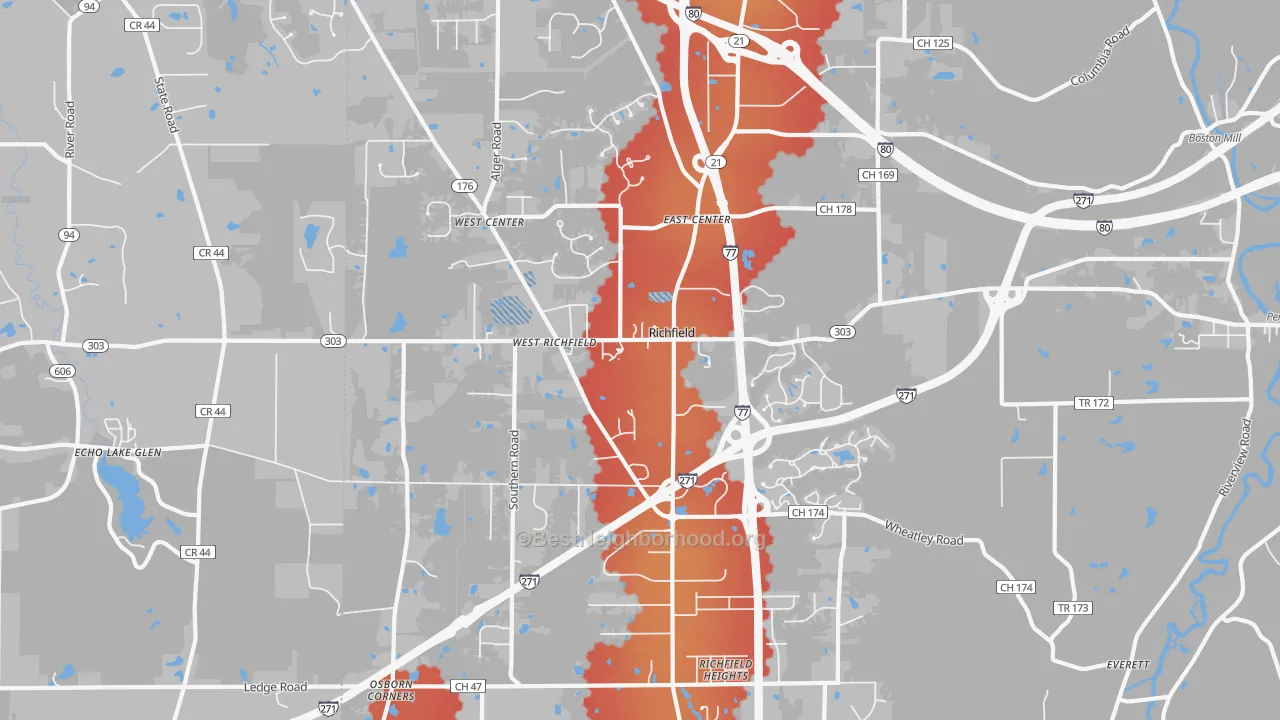 Transit Grade map of 44286, OH
