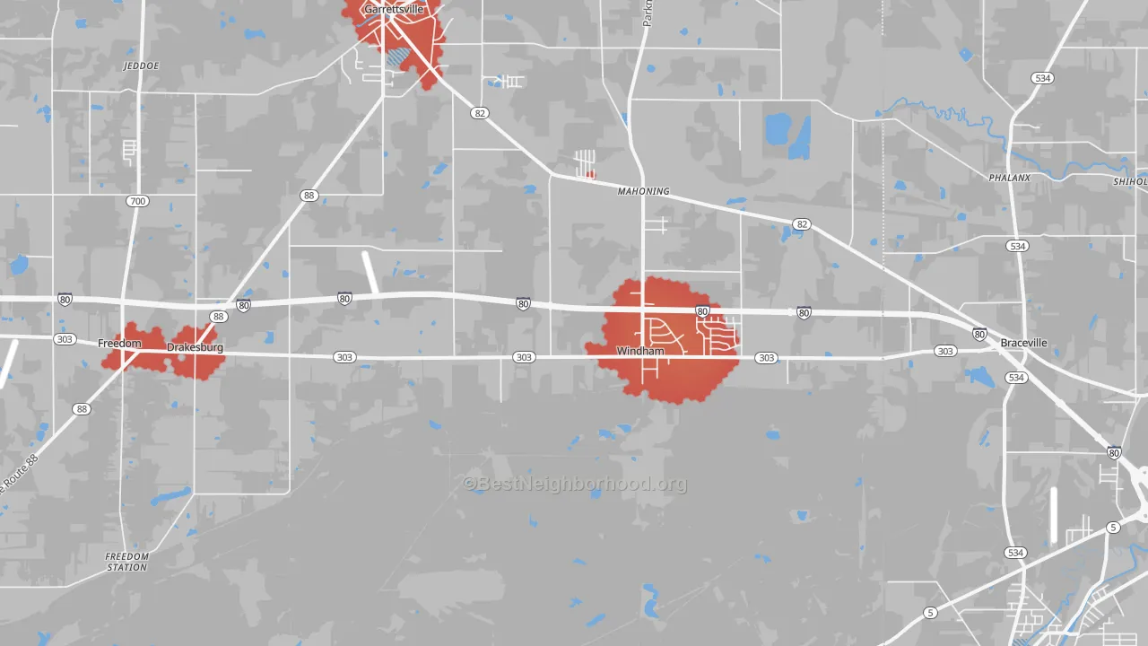 Transit Grade map of 44288, OH