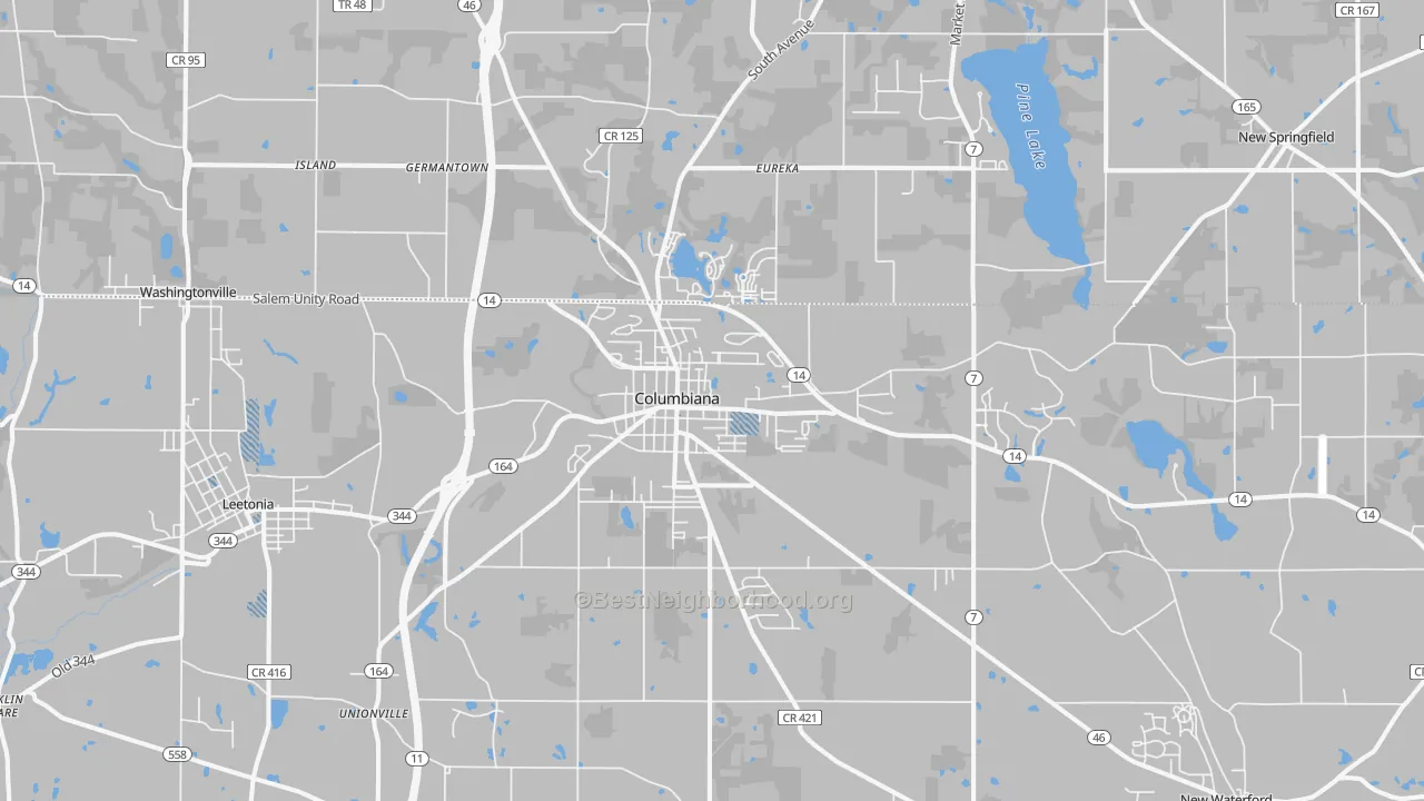Transit Grade map of 44408, OH