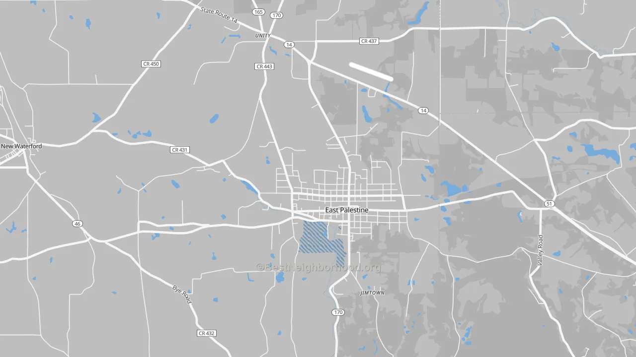 Transit Grade map of 44413, OH