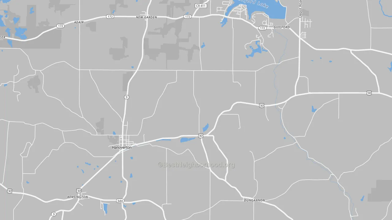 Transit Grade map of 44423, OH