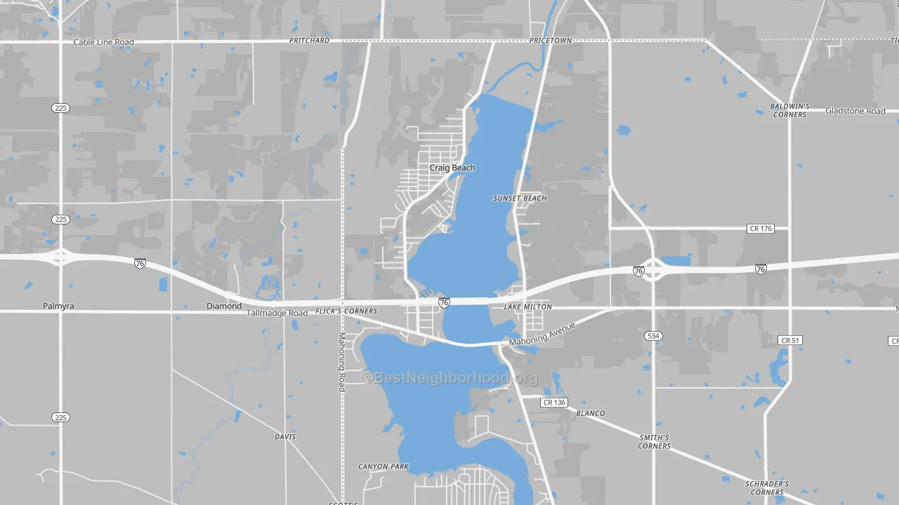 Transit Grade map of 44429, OH