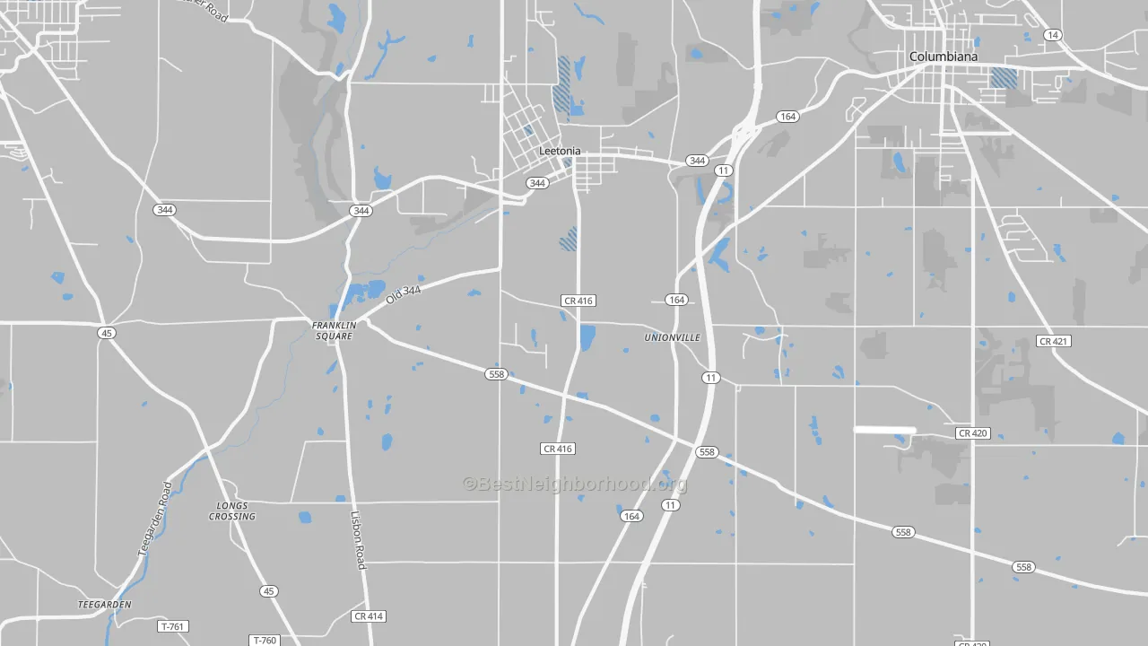 Transit Grade map of 44431, OH