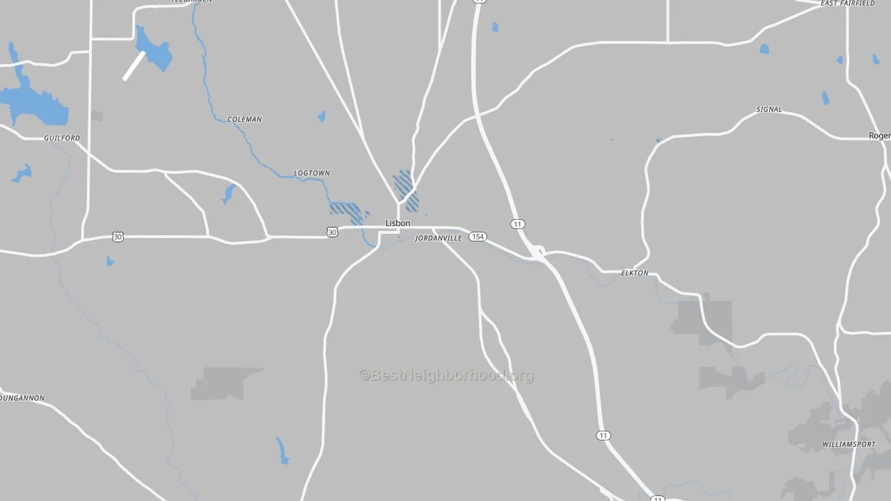 Transit Grade map of 44432, OH