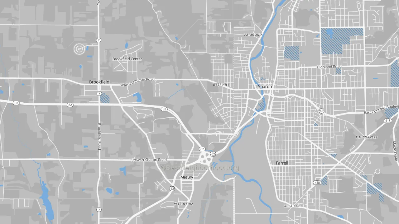 Transit Grade map of 44438, OH