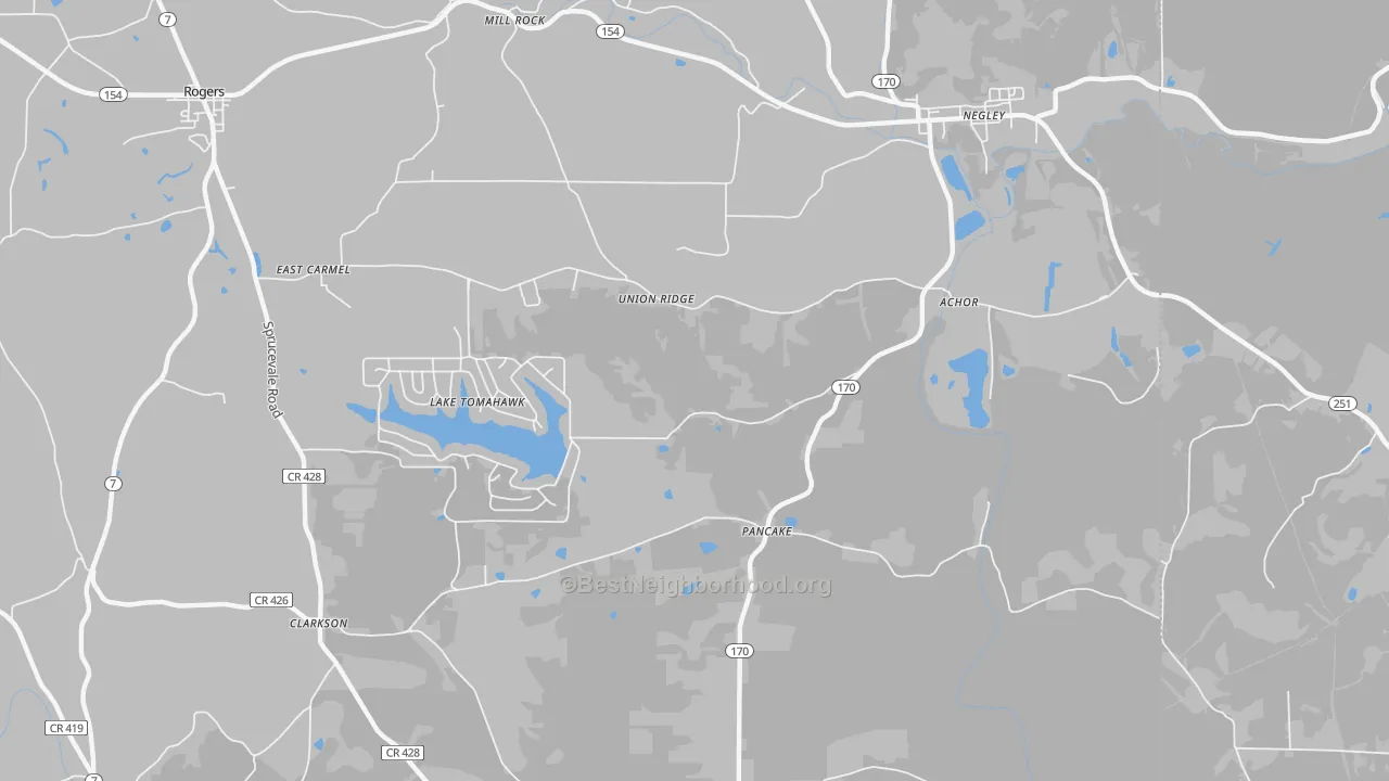 Transit Grade map of 44441, OH