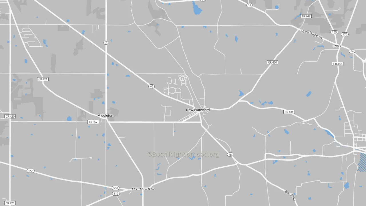 Transit Grade map of 44445, OH