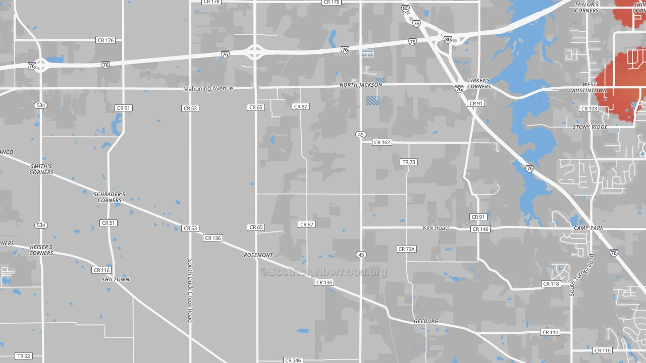 Transit Grade map of 44451, OH