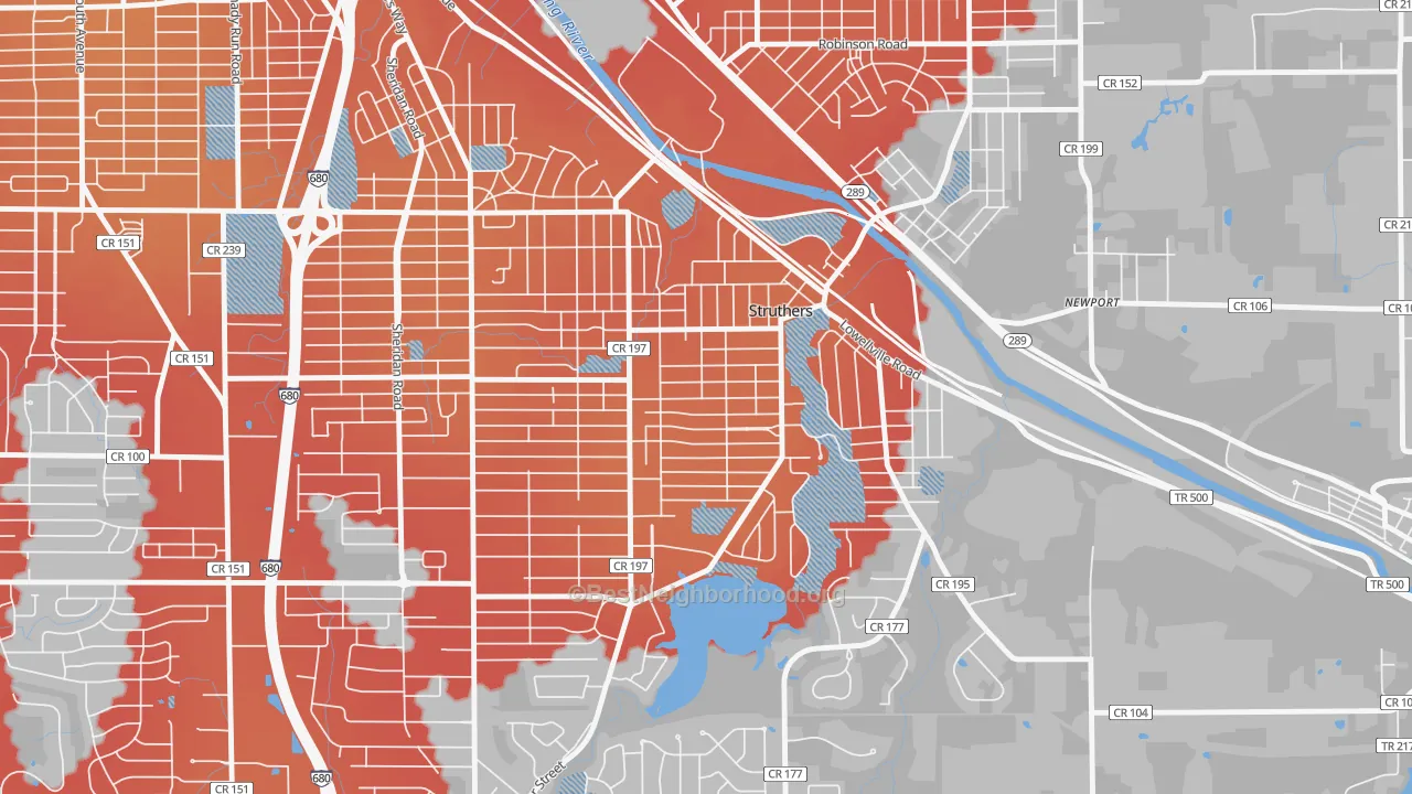 Transit Grade map of 44471, OH