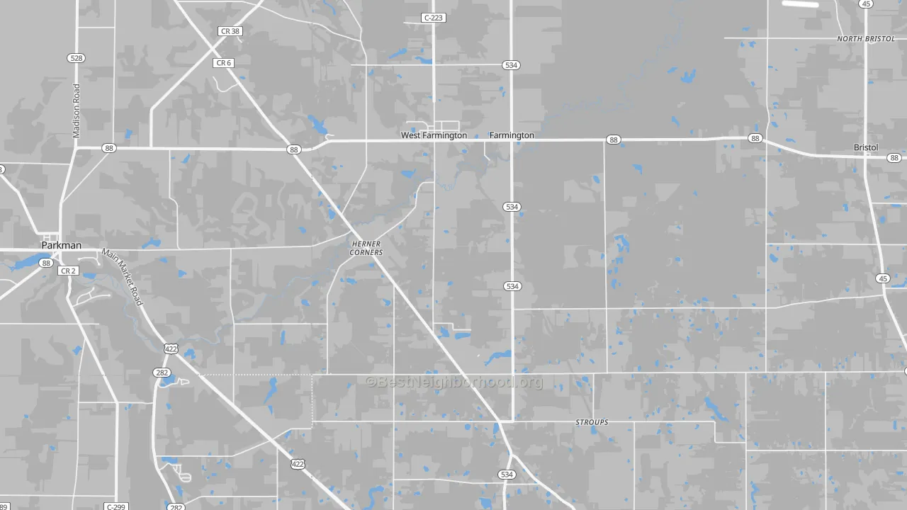 Transit Grade map of 44491, OH