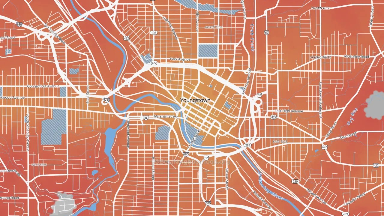 Transit Grade map of 44503, OH