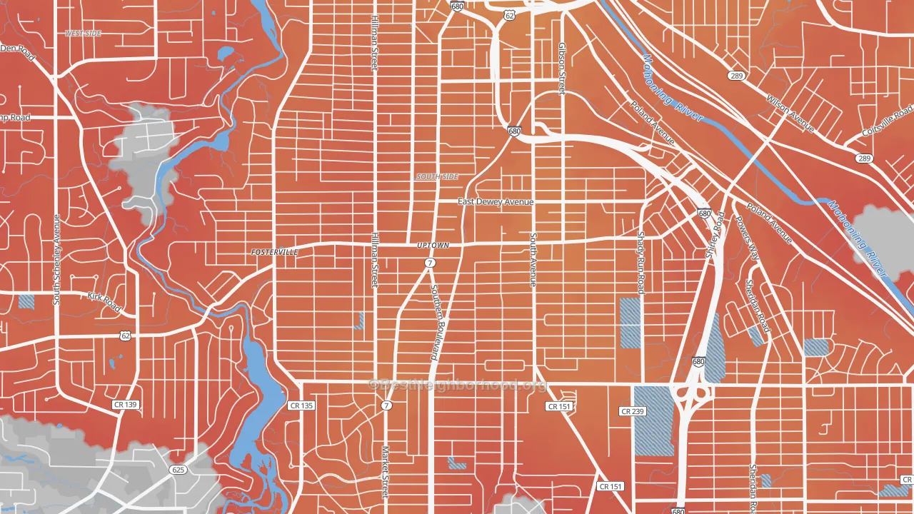 Transit Grade map of 44507, OH