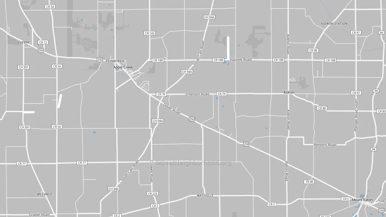 Transit Grade map of 44606, OH