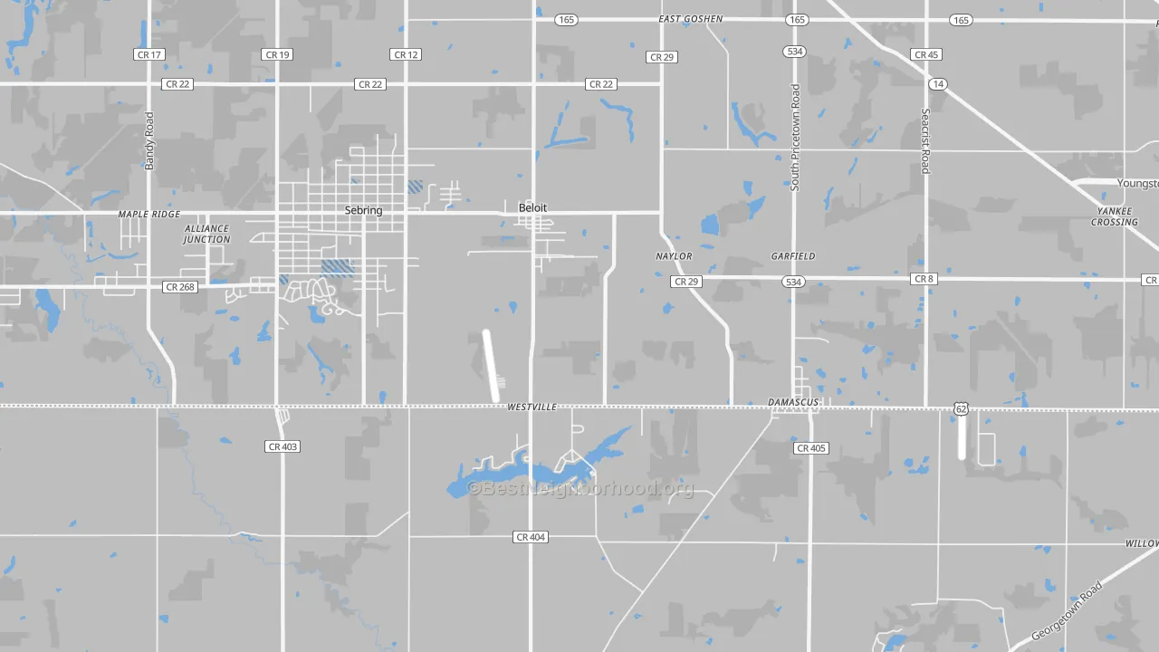 Transit Grade map of 44609, OH
