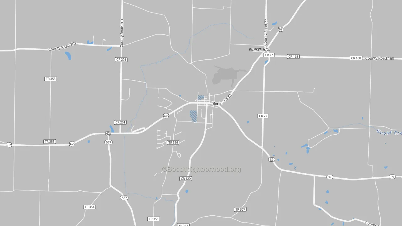 Transit Grade map of 44610, OH