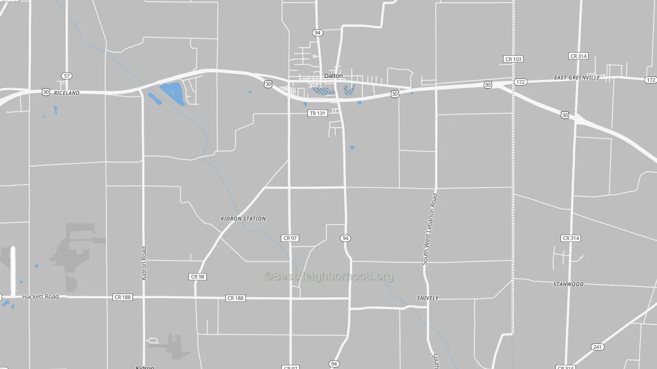 Transit Grade map of 44618, OH