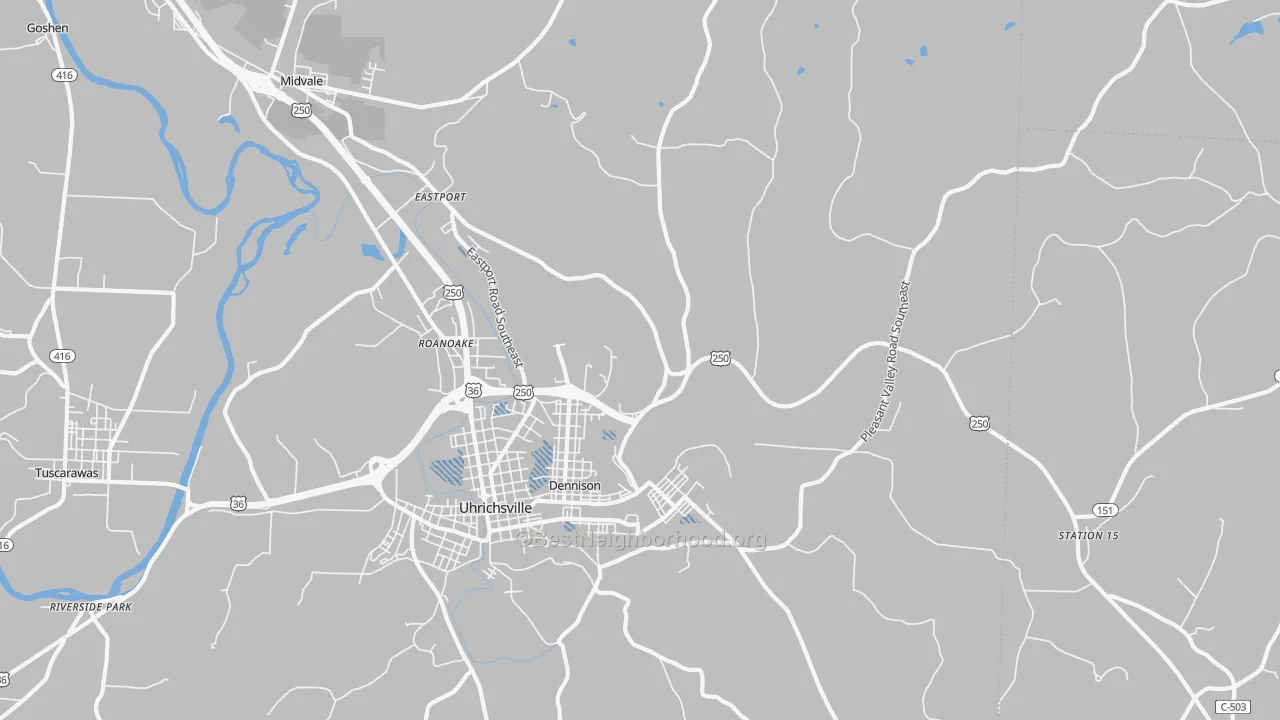 Transit Grade map of 44621, OH