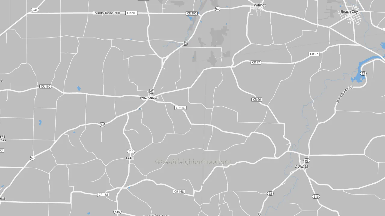Transit Grade map of 44624, OH