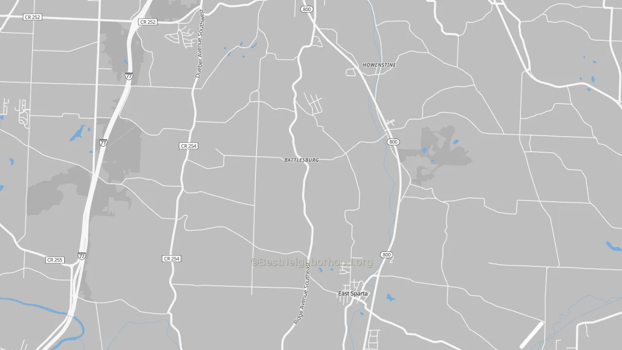 Transit Grade map of 44626, OH