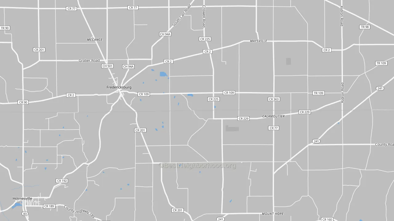 Transit Grade map of 44627, OH