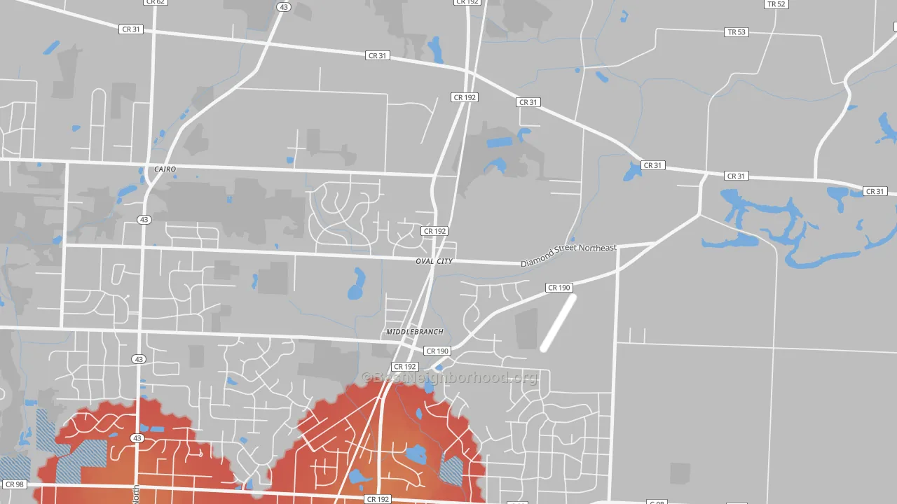 Transit Grade map of 44652, OH