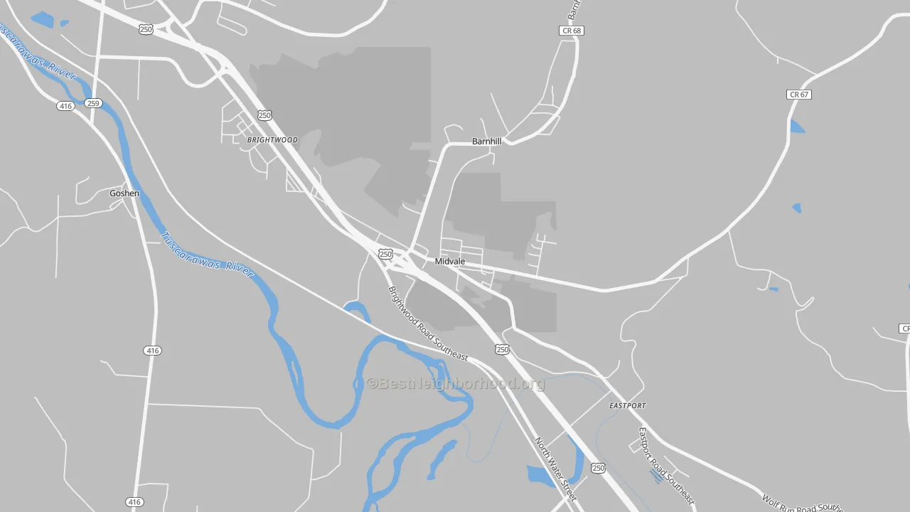Transit Grade map of 44653, OH