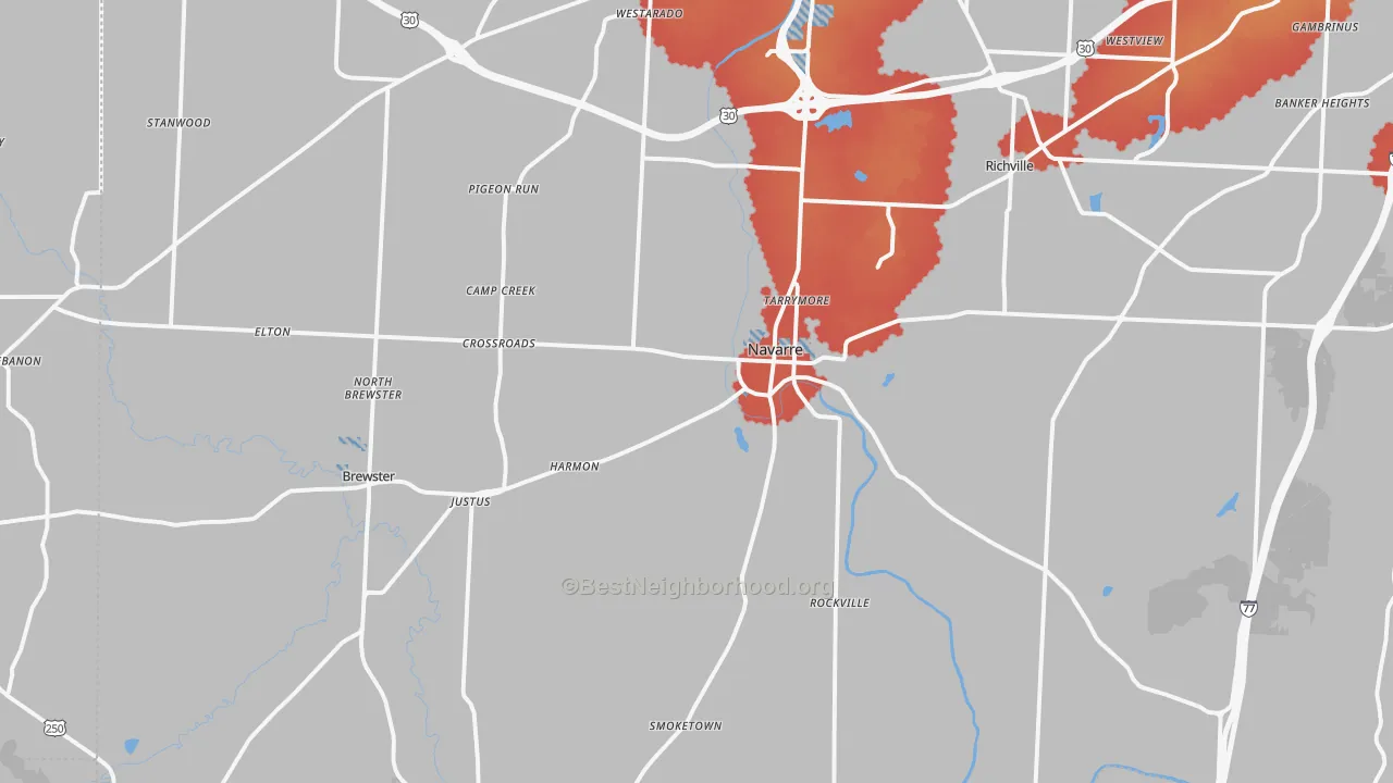 Transit Grade map of 44662, OH