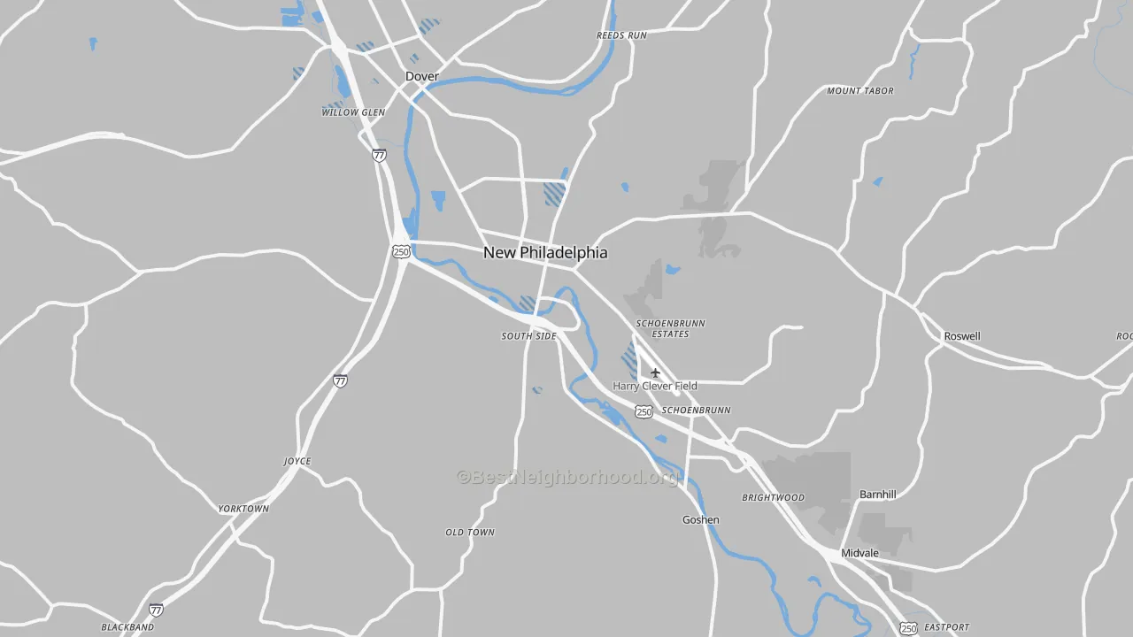 Transit Grade map of 44663, OH