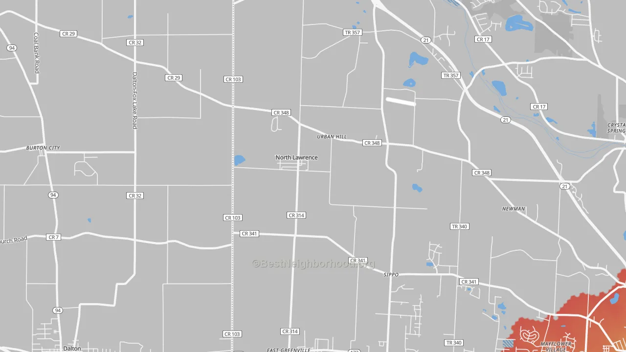 Transit Grade map of 44666, OH