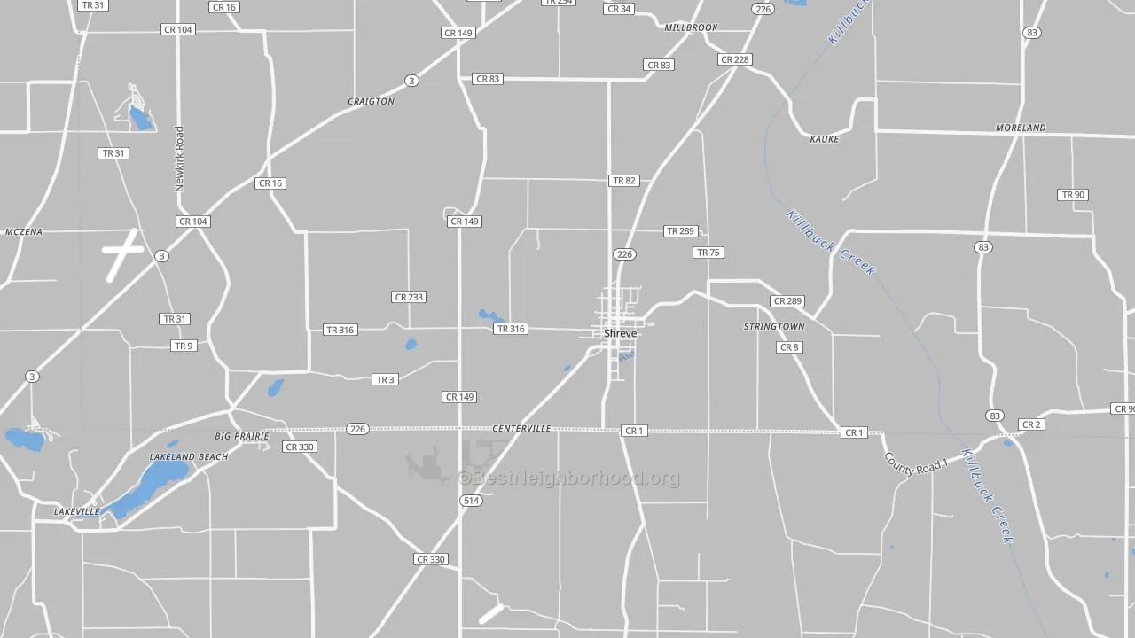 Transit Grade map of 44676, OH