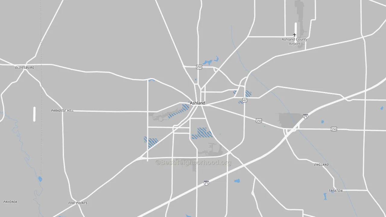 Transit Grade map of 44805, OH