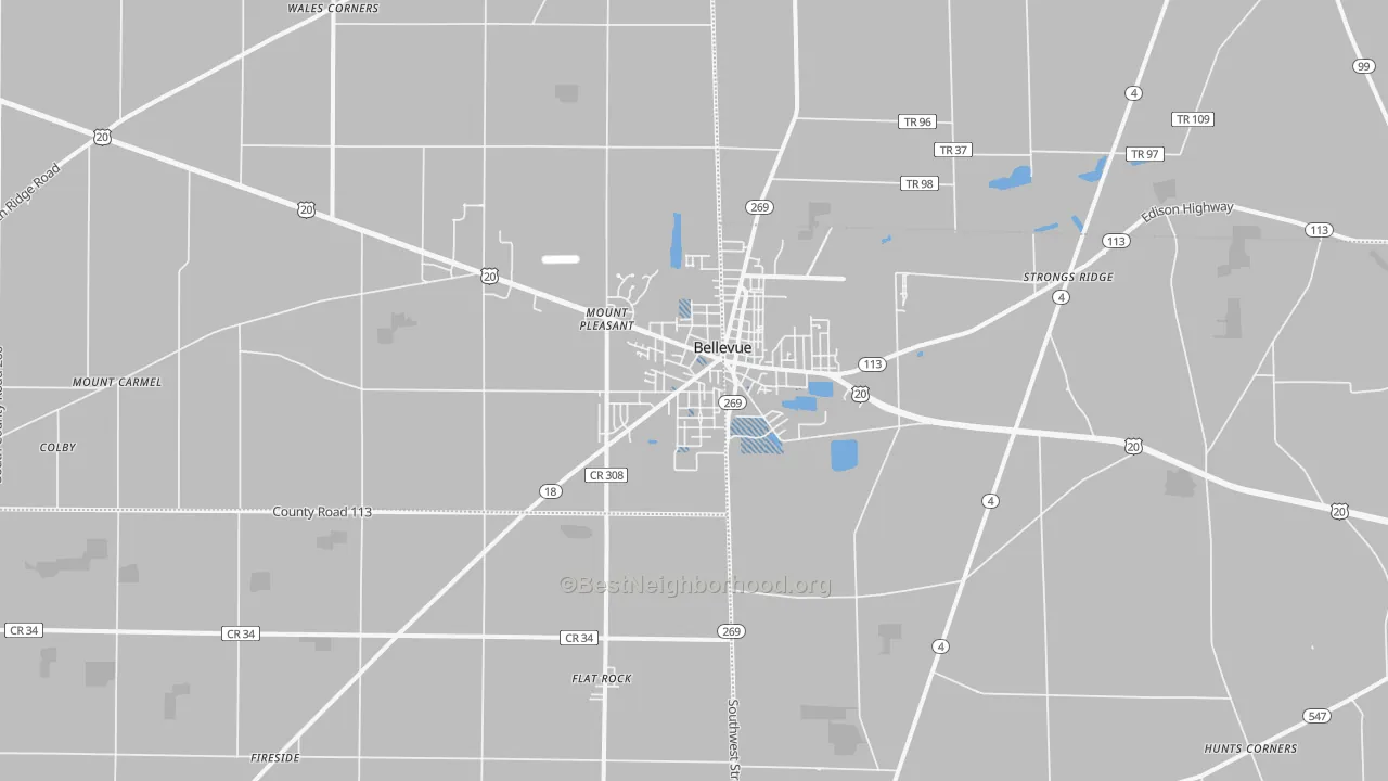Transit Grade map of 44811, OH