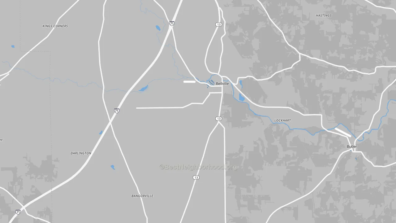 Transit Grade map of 44813, OH