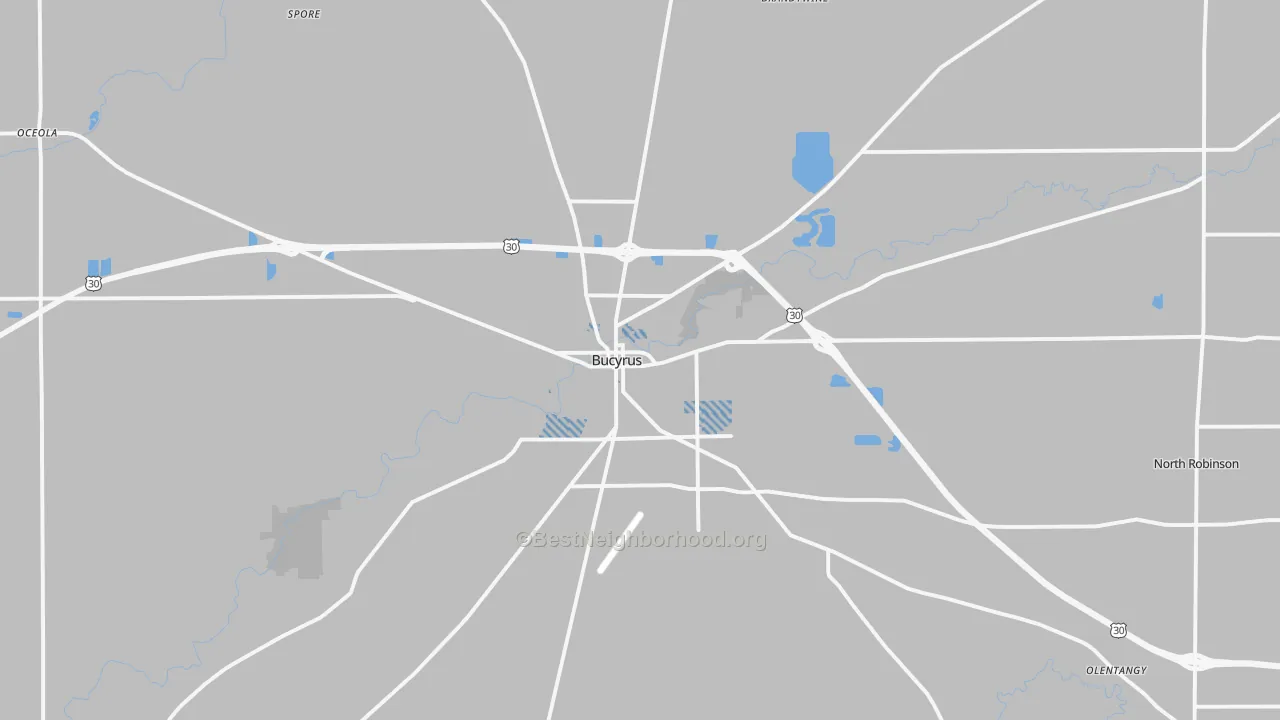 Transit Grade map of 44820, OH