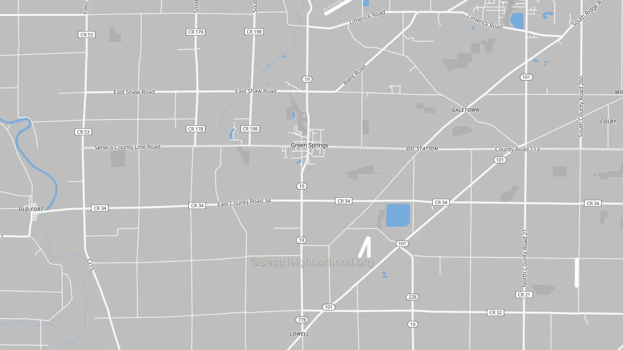 Transit Grade map of 44836, OH