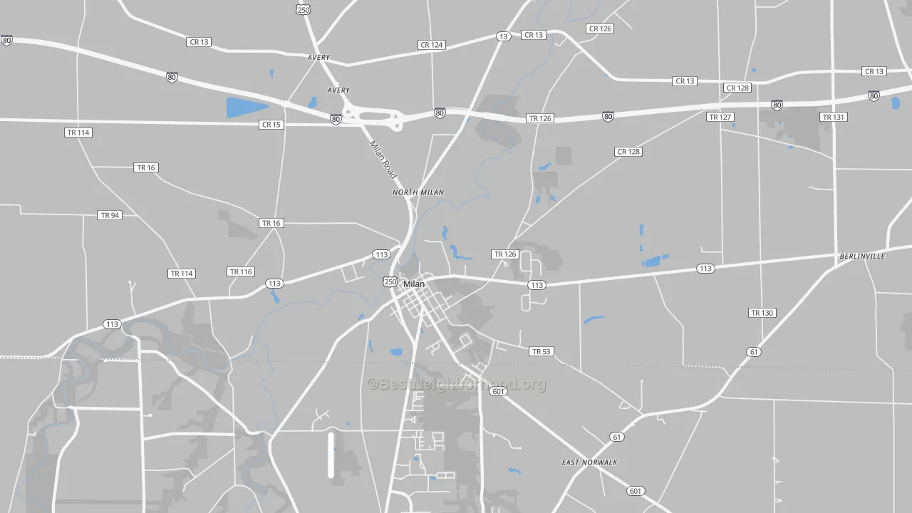 Transit Grade map of 44846, OH