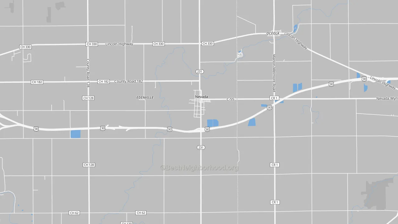 Transit Grade map of 44849, OH