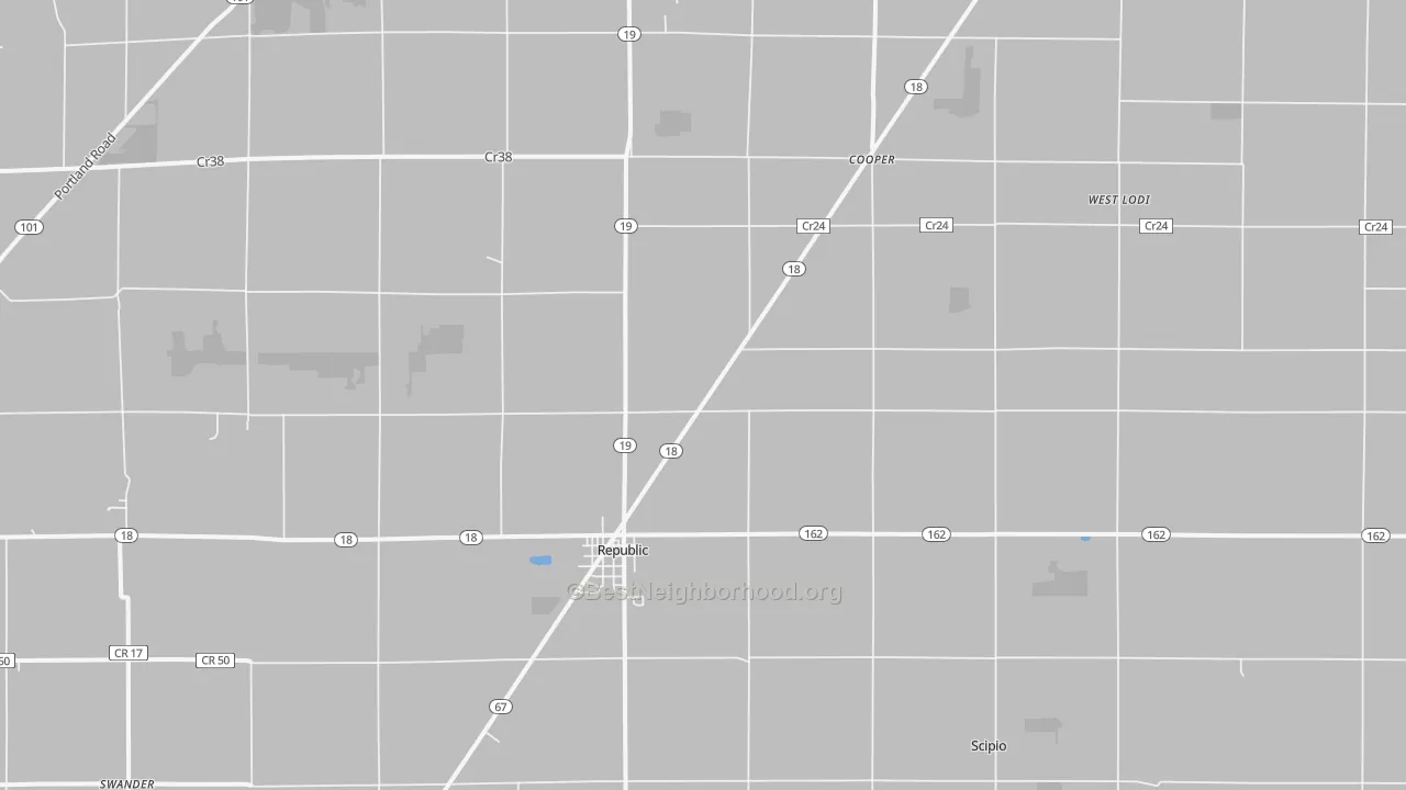 Transit Grade map of 44867, OH