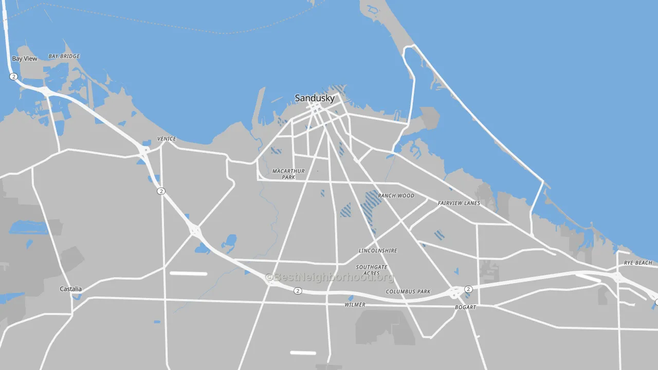 Transit Grade map of 44870, OH