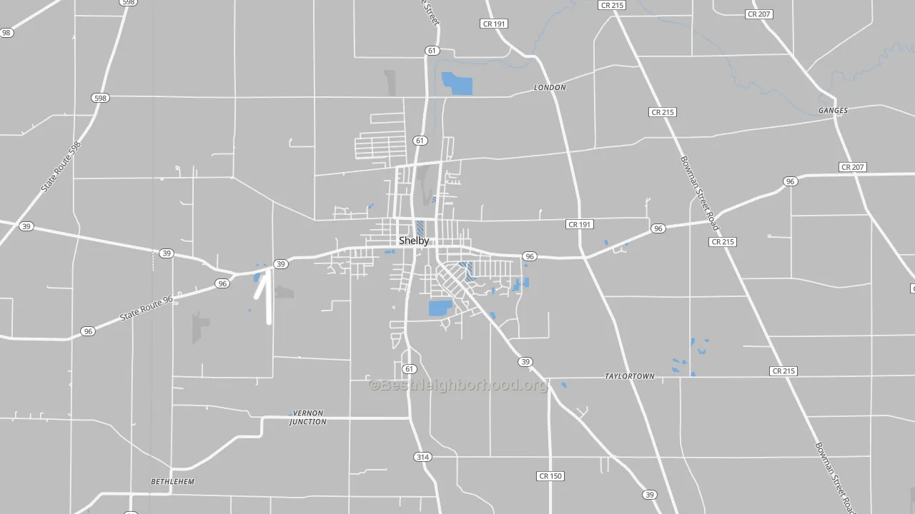 Transit Grade map of 44875, OH