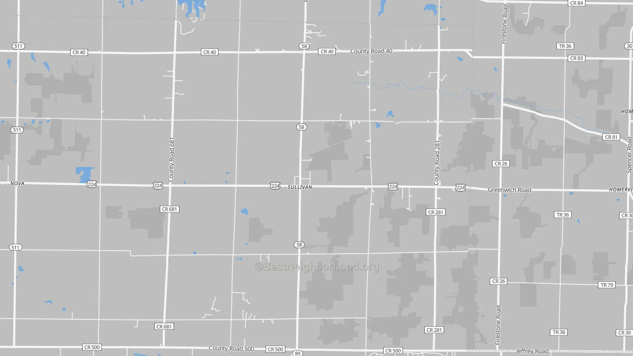 Transit Grade map of 44880, OH